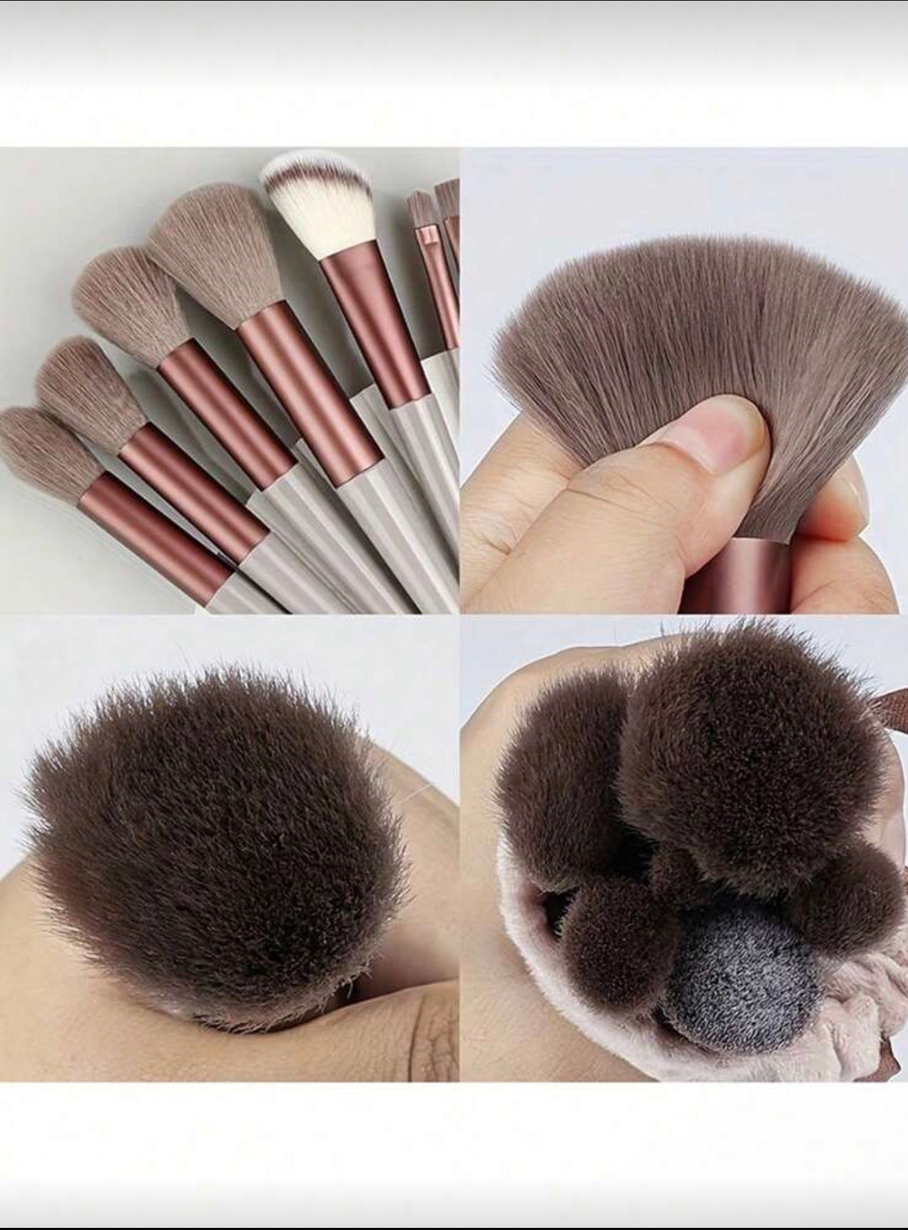 13Pcs Makeup Brush Set Soft Fluffy Professional Cosmetic Foundation Powder Eyeshadow Kabuki Blending Make Up Brush Beauty Tool With Bag Makeup Sponge Beauty Gift For Makeup Beginner Black,Brush Set,Makeup Brush Kit,Make Up Brush Set,Make Up Set Complete,M